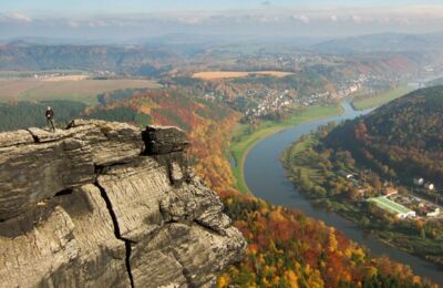 Blick vom Lilienstein in Richtung Bad Schandau